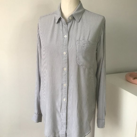 Abercrombie & Fitch Button Up Striped Blouse - Picture 1 of 6
